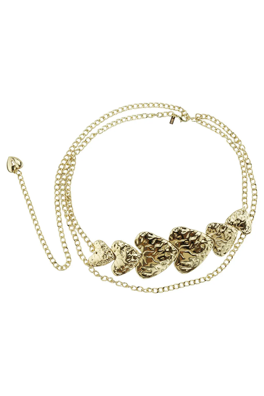 Allegra Gold Statement Heart Belt