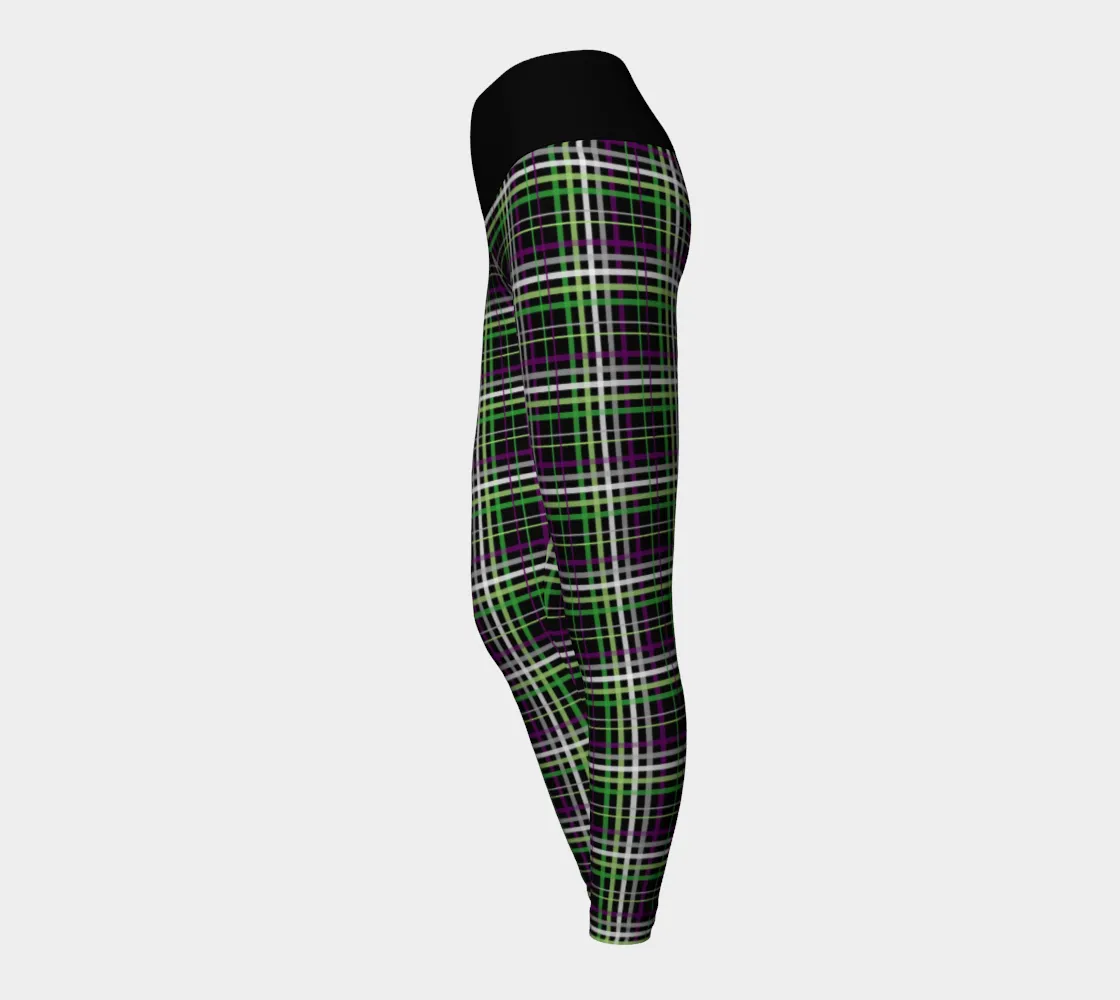 Aroace - V6 Plaid Yoga Leggings