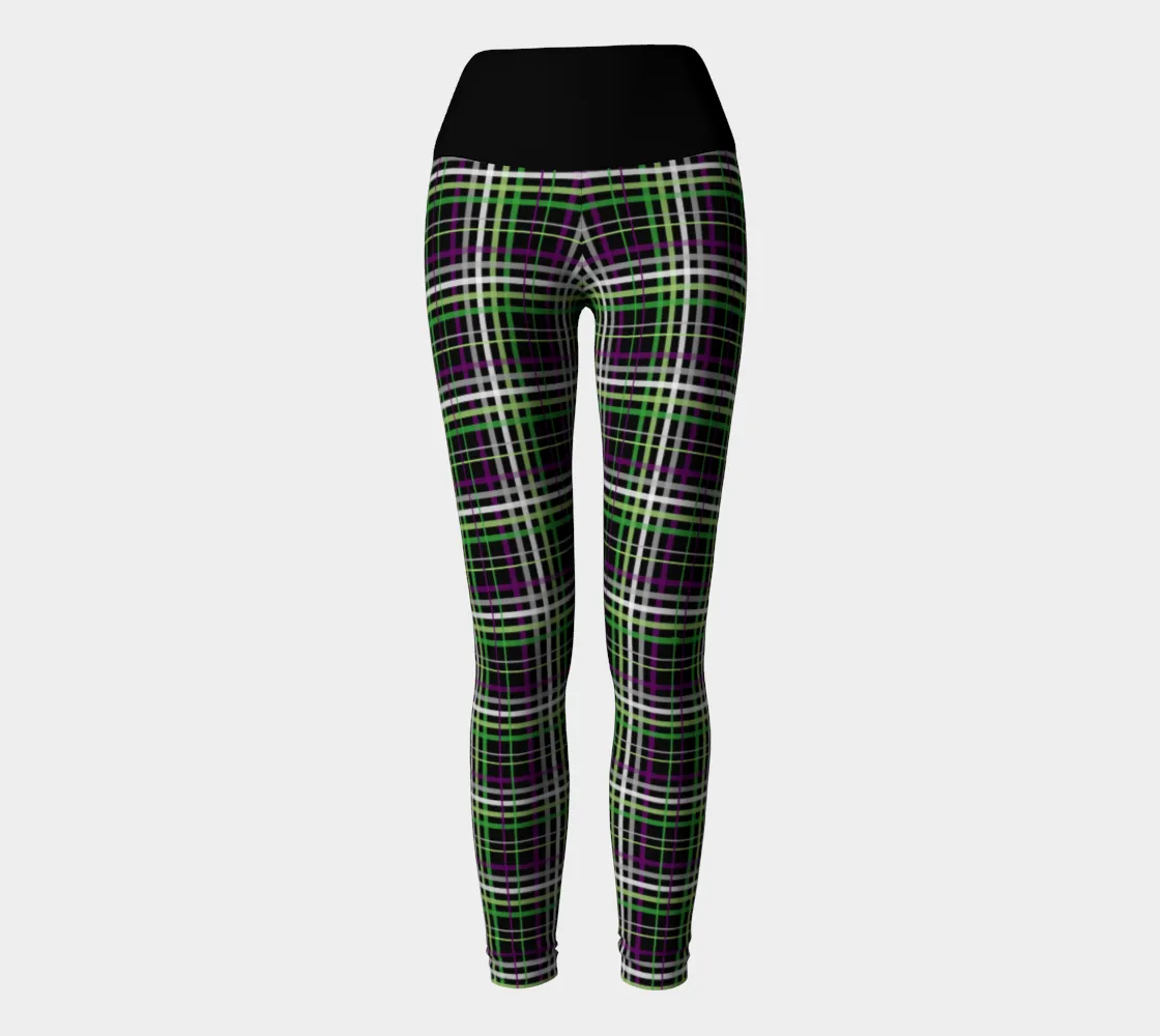 Aroace - V6 Plaid Yoga Leggings