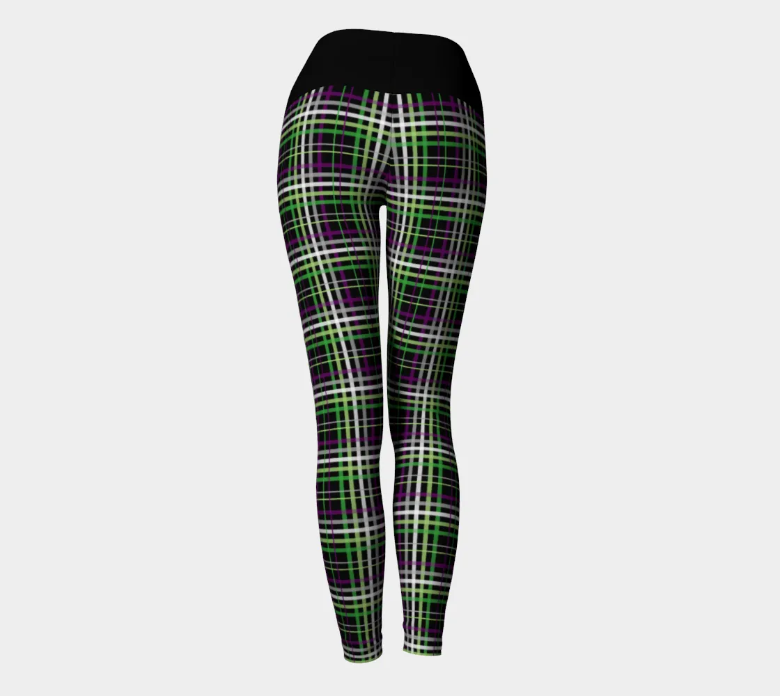 Aroace - V6 Plaid Yoga Leggings