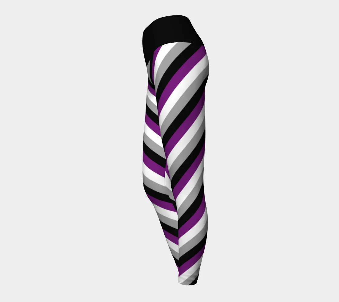 Asexual Striped Yoga Leggings