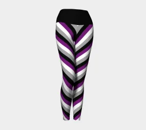 Asexual Striped Yoga Leggings