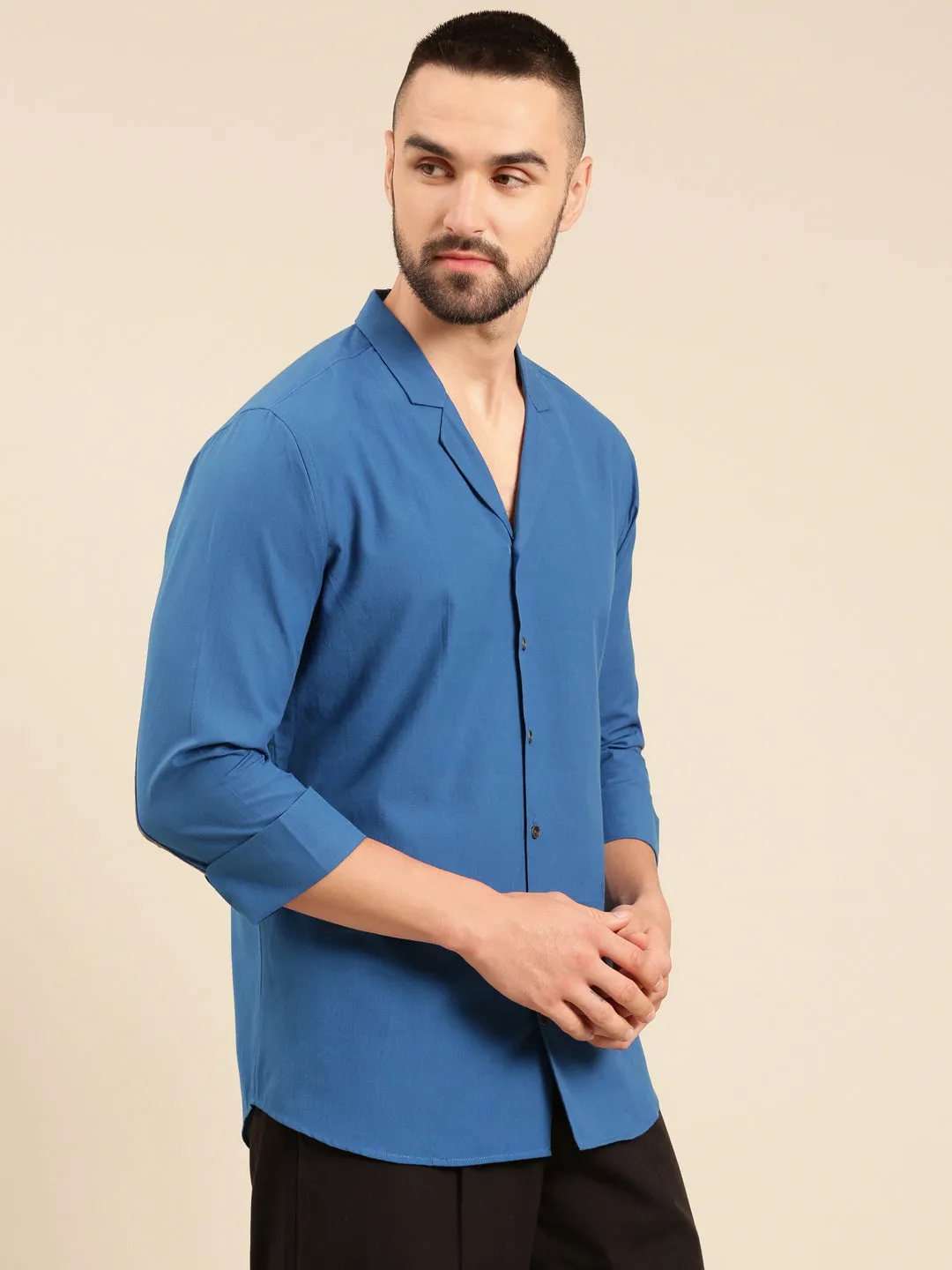 Blue Malai Cotton Shirt - MM0858