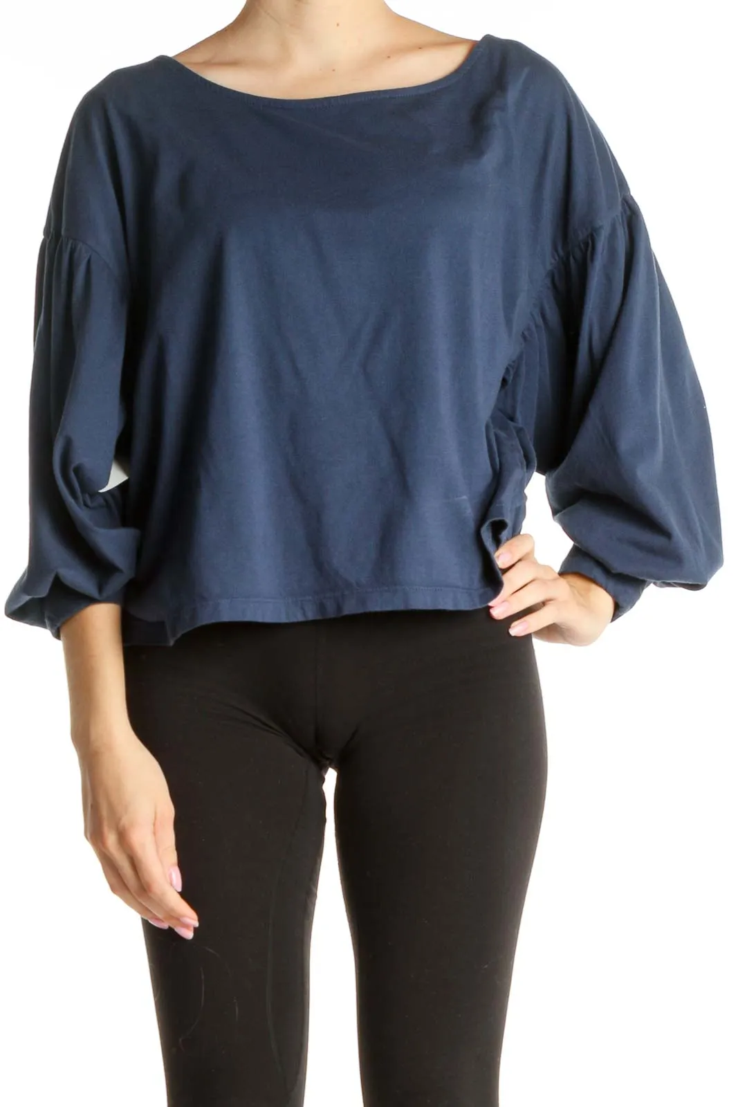 Blue Solid Chic T-Shirt