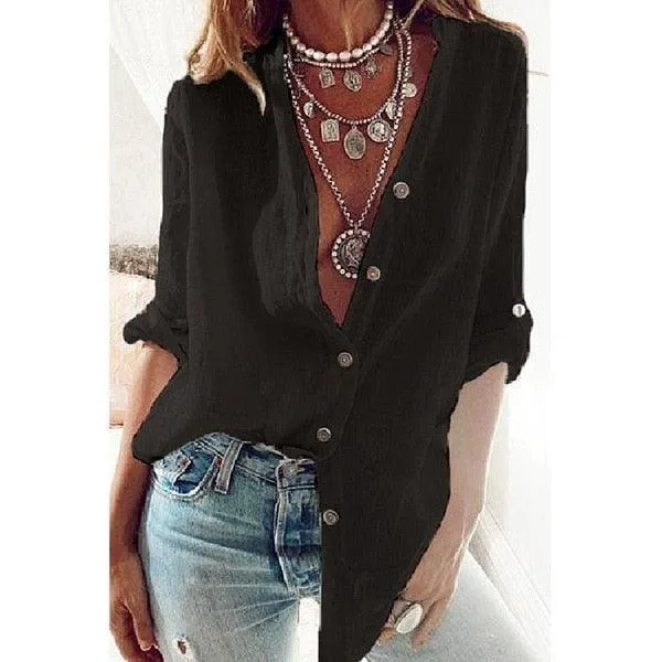 Boho Chic Cotton Loose Shirt