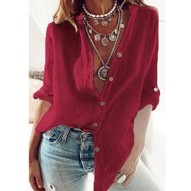 Boho Chic Cotton Loose Shirt