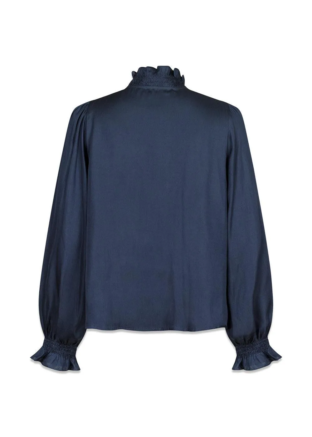 Brielle Satin Blouse - Midnight Blue