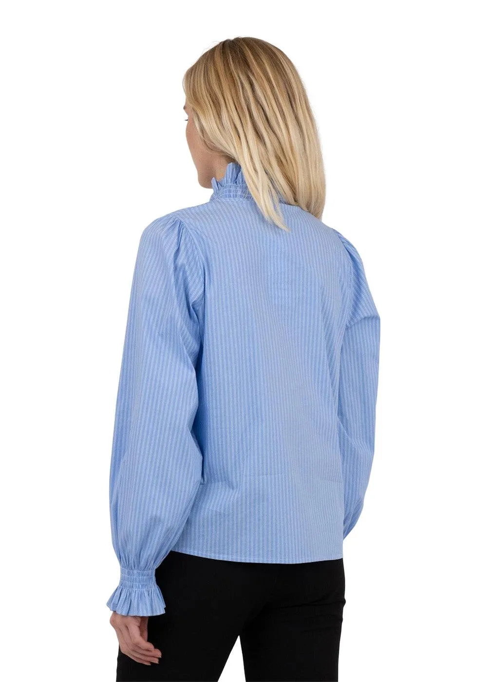 Brielle Stripe Shirt - Light Blue