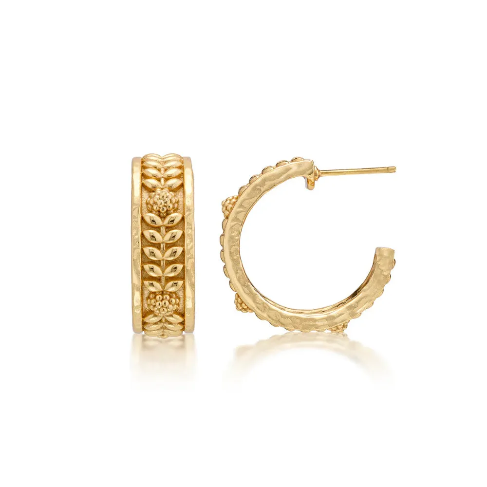 Capucine De Wulf Berry Vine Small Hoop Earrings - Gold