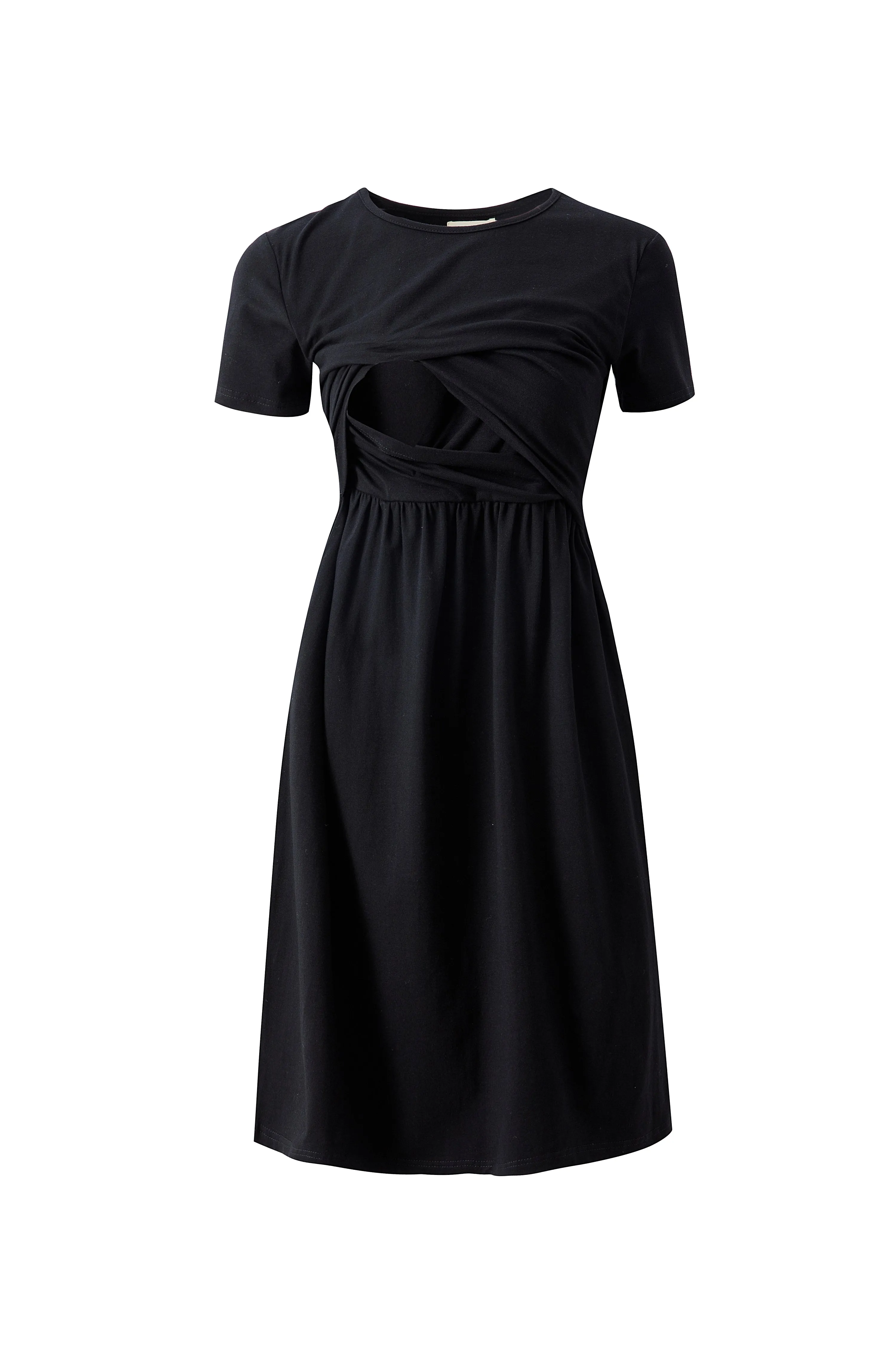 Casey Black Breastfeeding Skater Dress