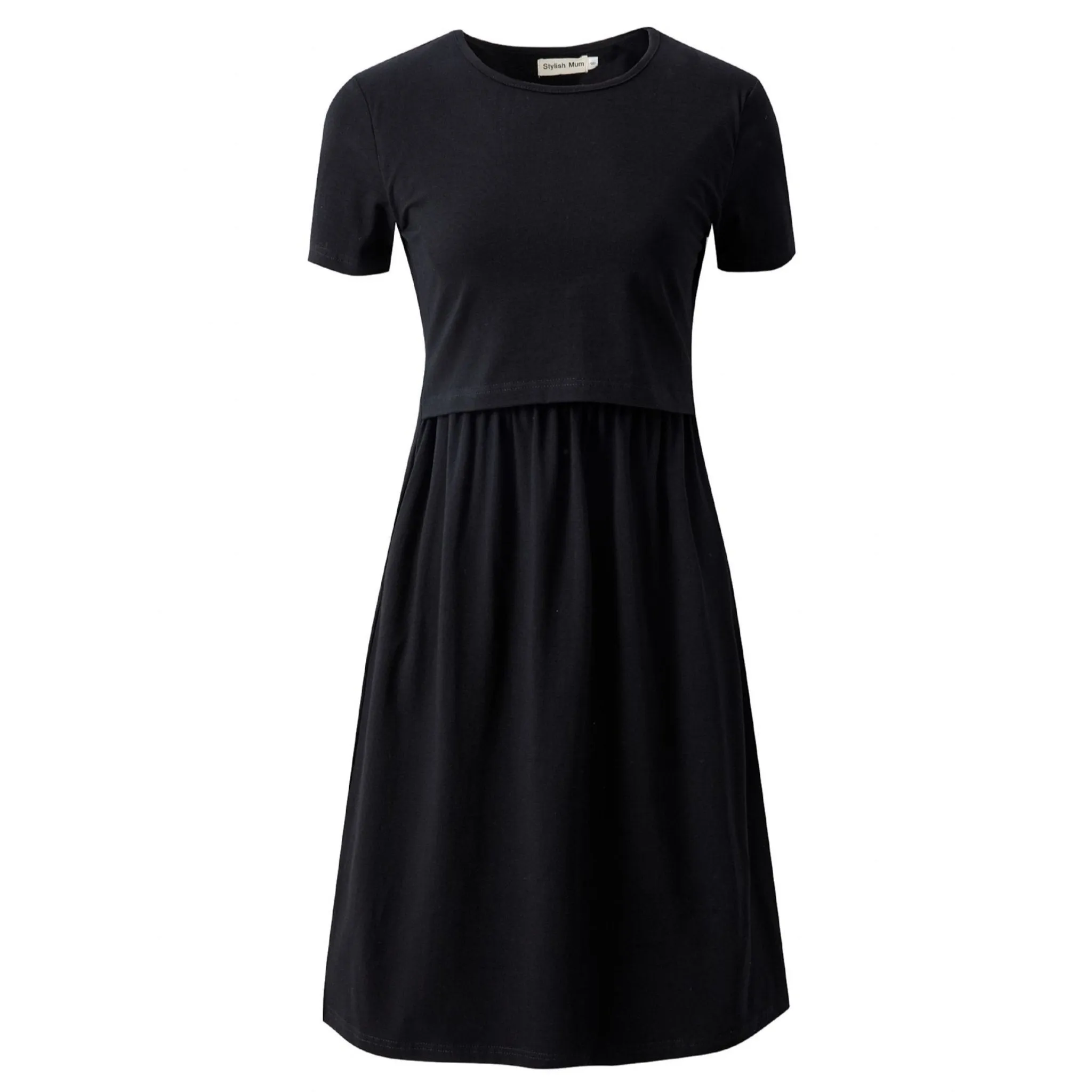 Casey Black Breastfeeding Skater Dress