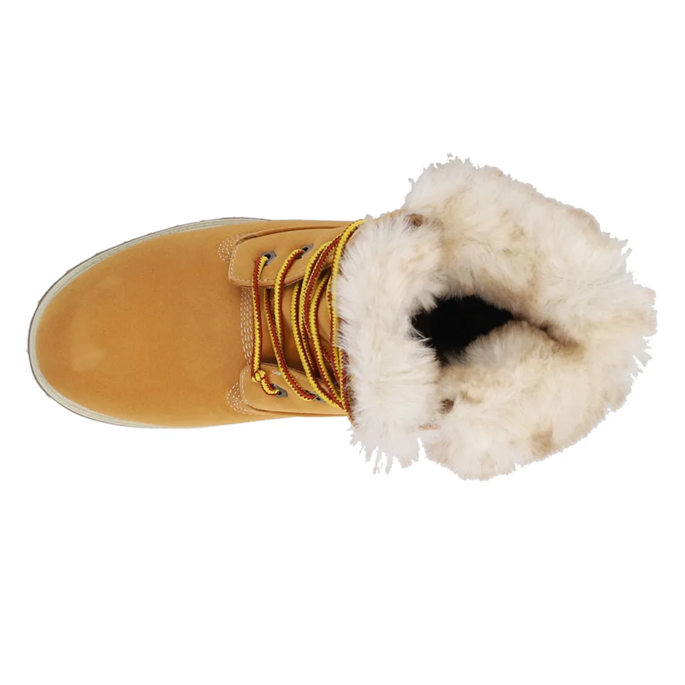 Convoy Faux Fur Round Toe Lace Up Boots