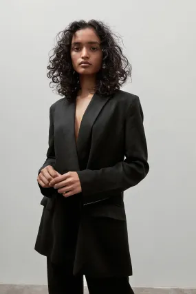 Double Breasted Black Blazer