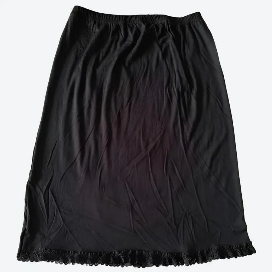 Elegant Lace-Trimmed Half Slip Skirts