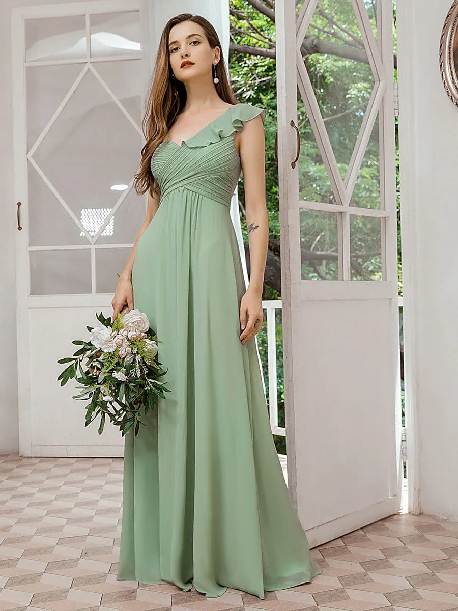 Feminine One Shoulder A-line Bridesmaid Dresses