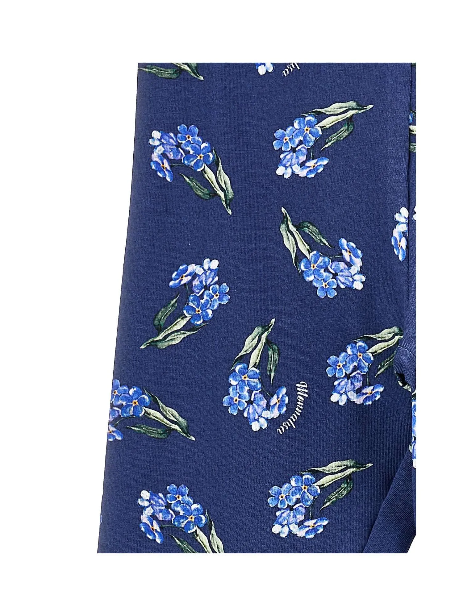 Girls Blue Floral Leggings