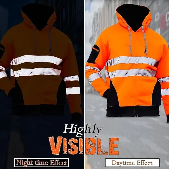 High vis jacket, Soft And Comfortable Pullover hi viz hoodie