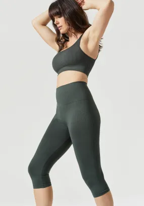 Hipster Support Capri Leggings & Ribbed Bralette