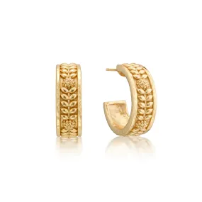 Hoop Earrings  - Berry Vine Small - Gold