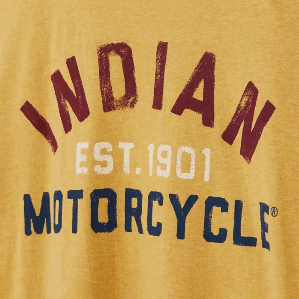 Indian Motorcycle  Mens Watercolor Ringer T-Shirt Tee Light Comfortable Yellow