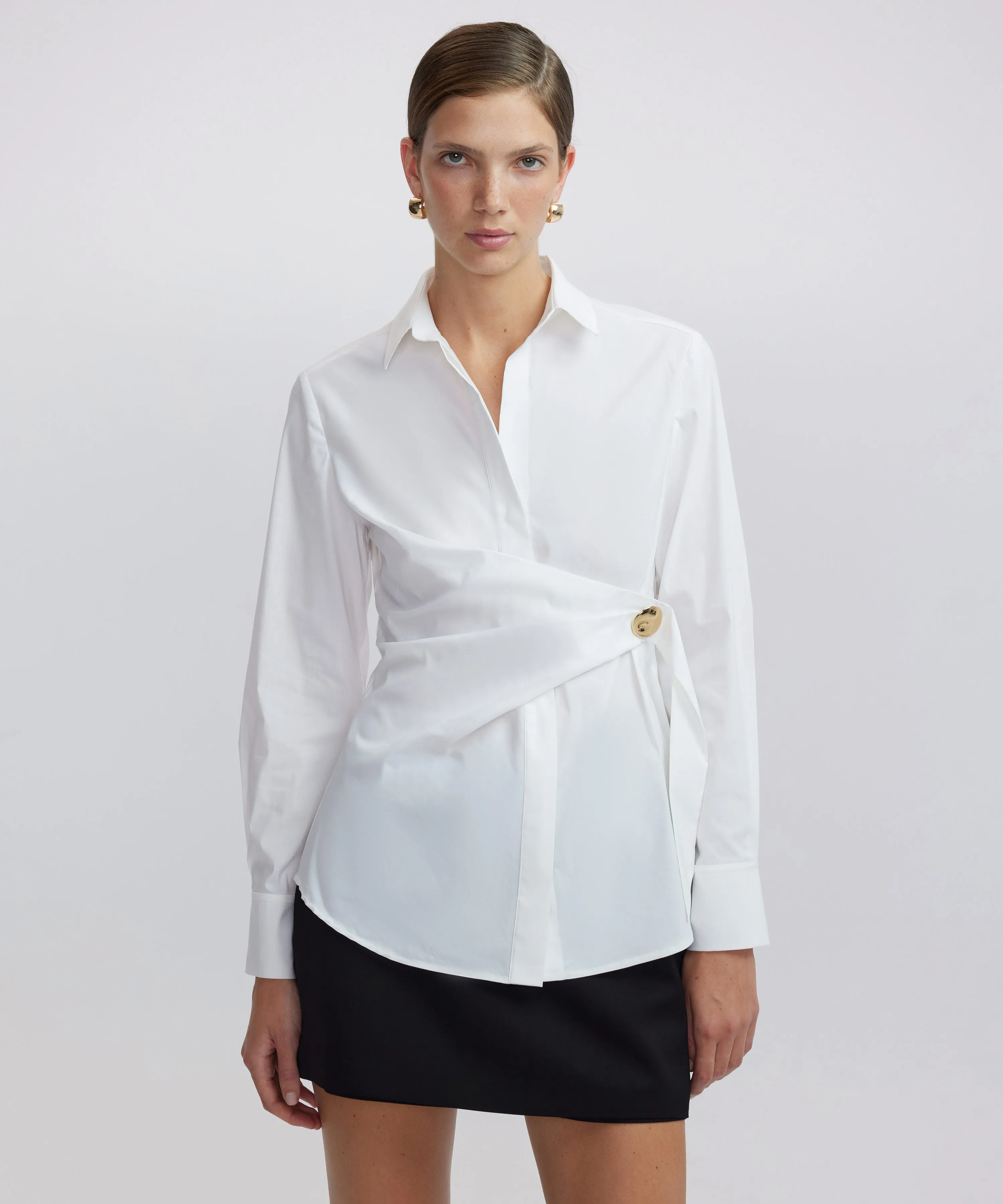 Ipekyol Poplin Shirt With Metal Accessories White