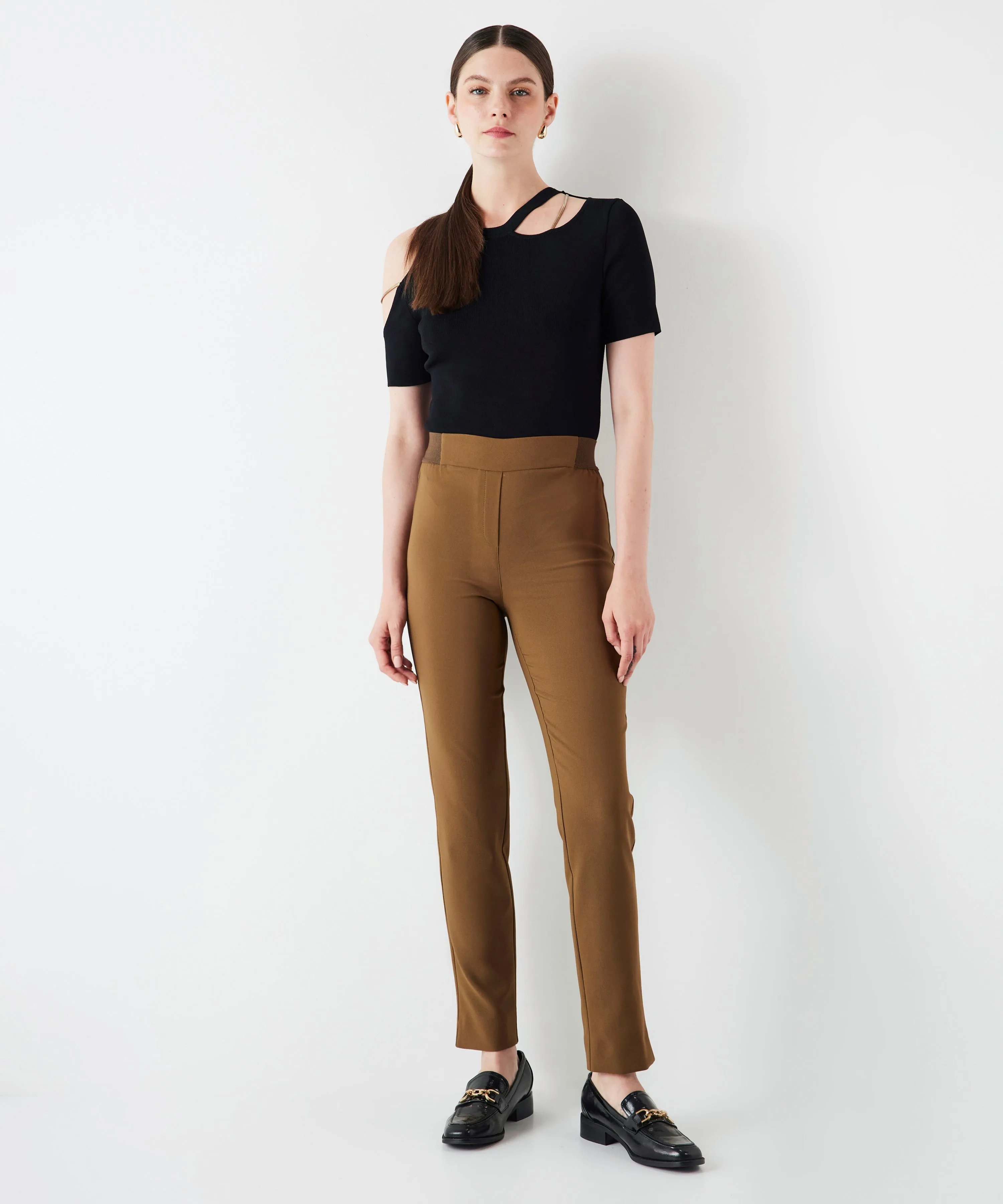 Ipekyol Trousers With Elastic Waist Brown