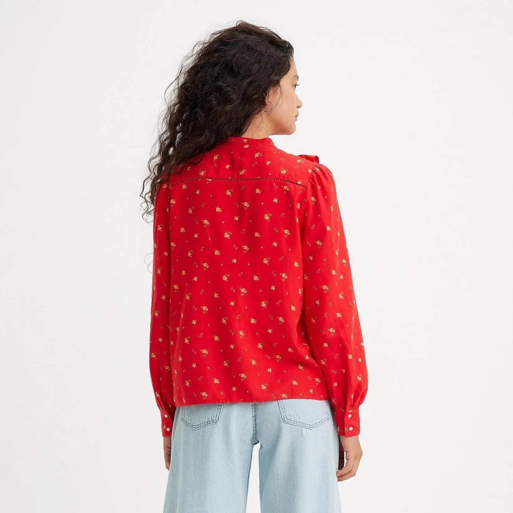 Levi's Carinna Blouse Nina Floral Script Red