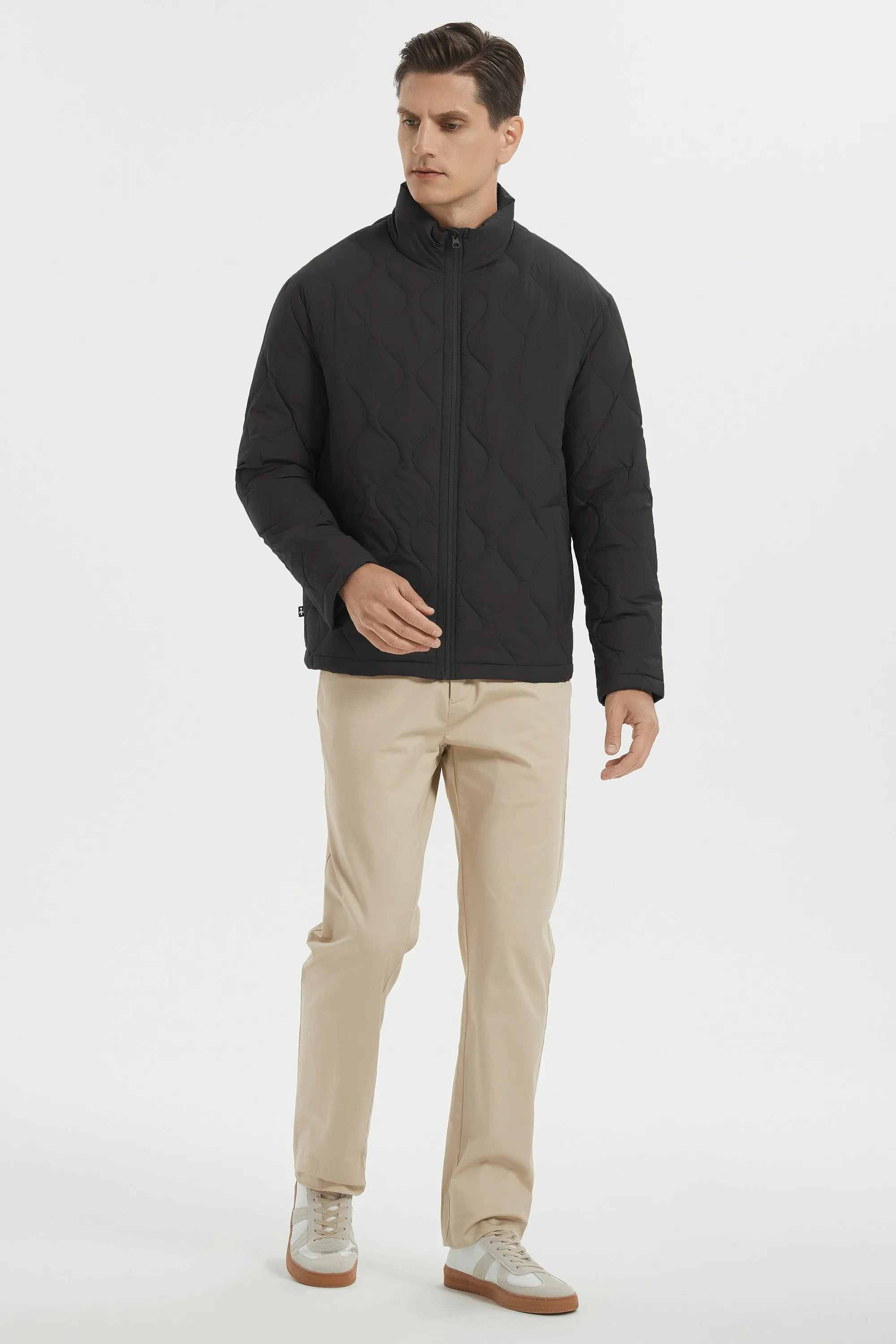 Lightweight Quilted Bomber Jackets Full Zip