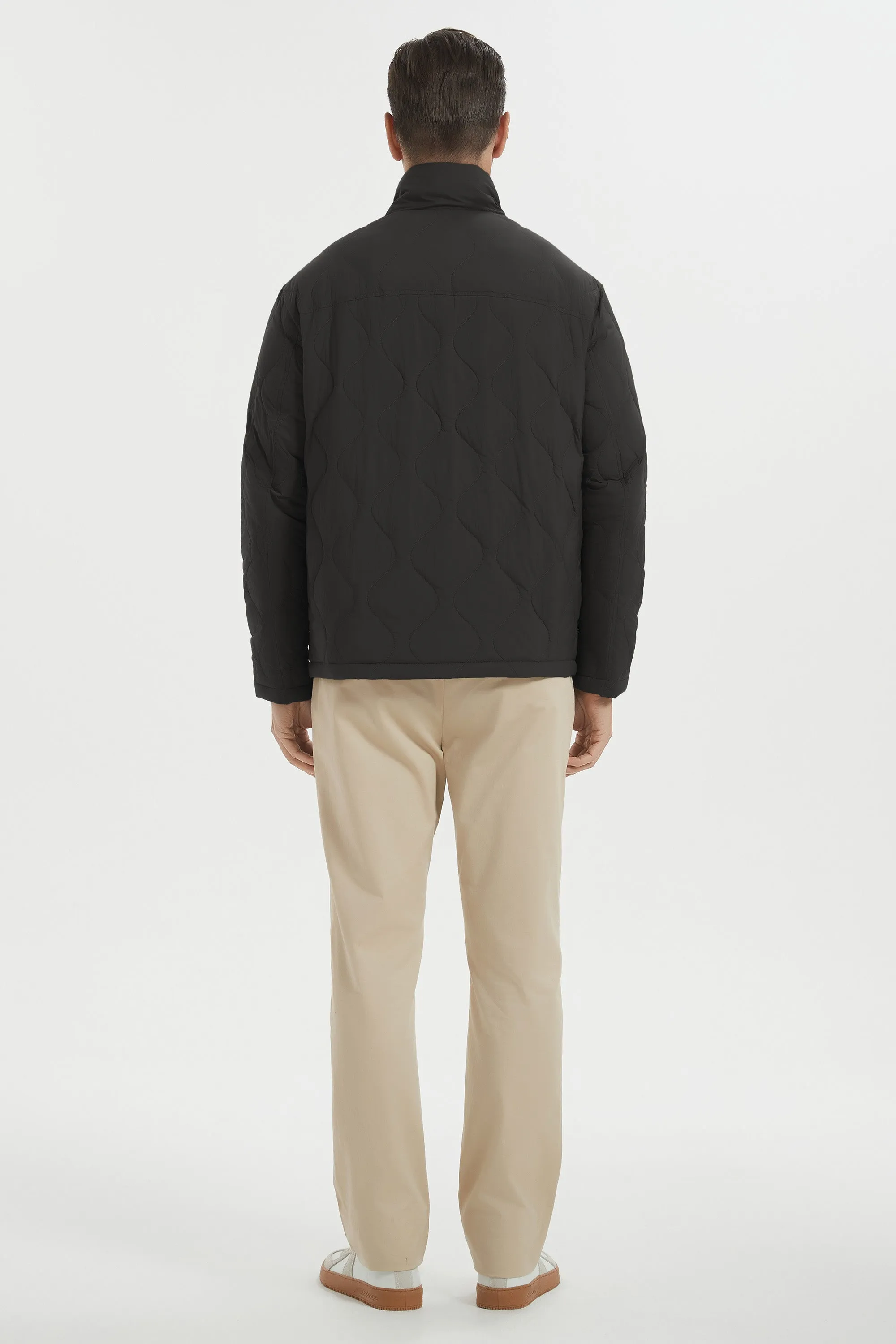 Lightweight Quilted Bomber Jackets Full Zip