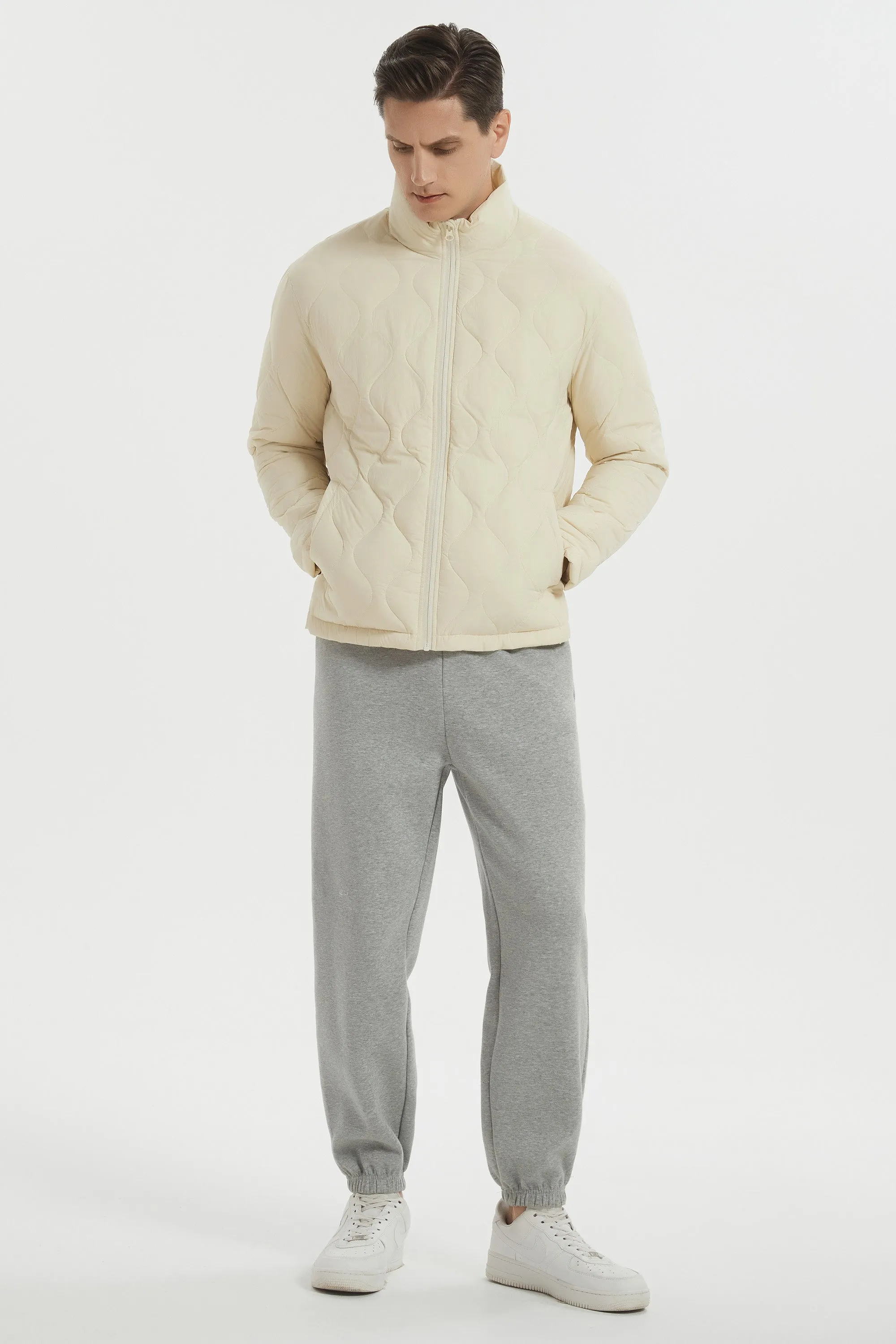 Lightweight Quilted Bomber Jackets Full Zip