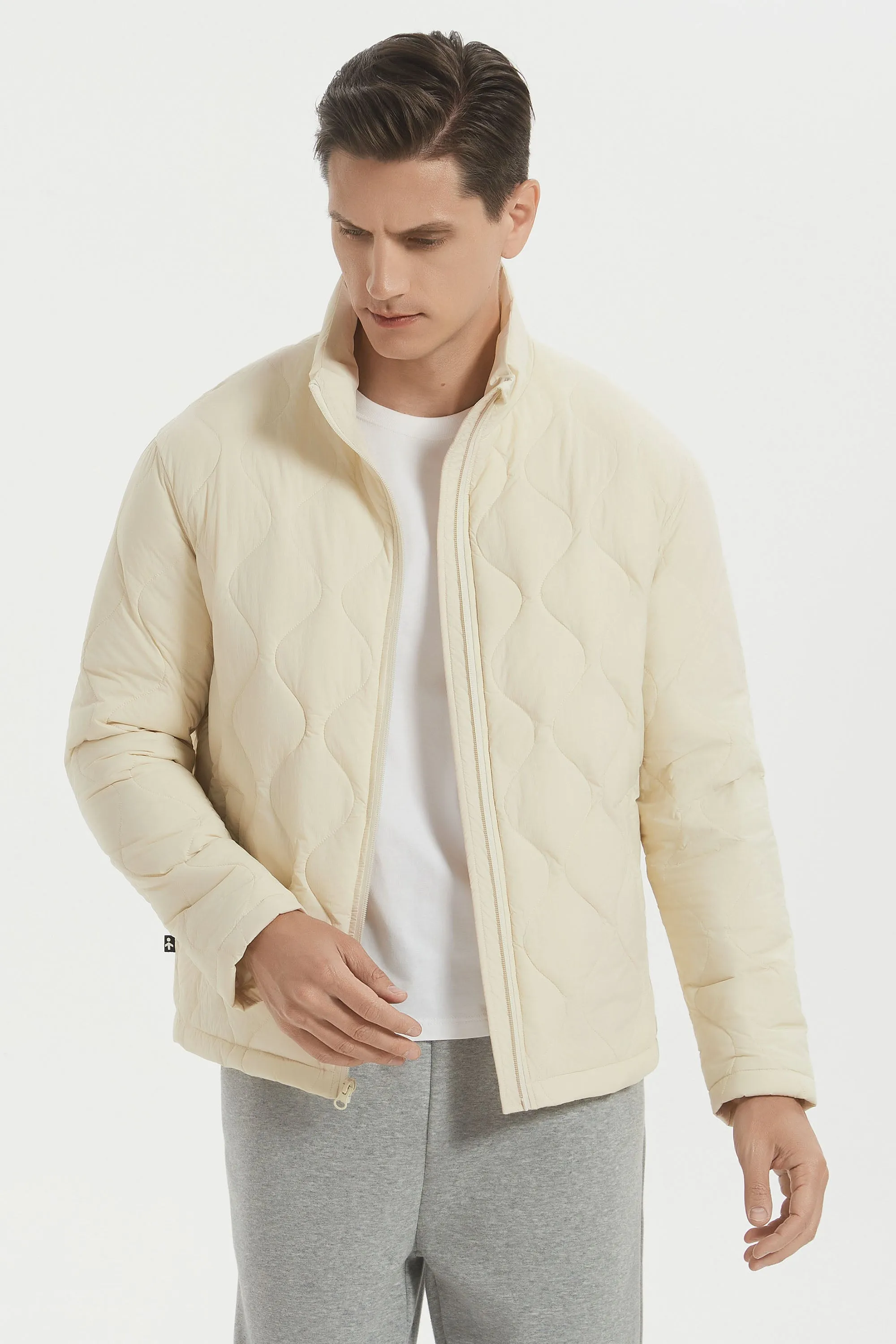 Lightweight Quilted Bomber Jackets Full Zip