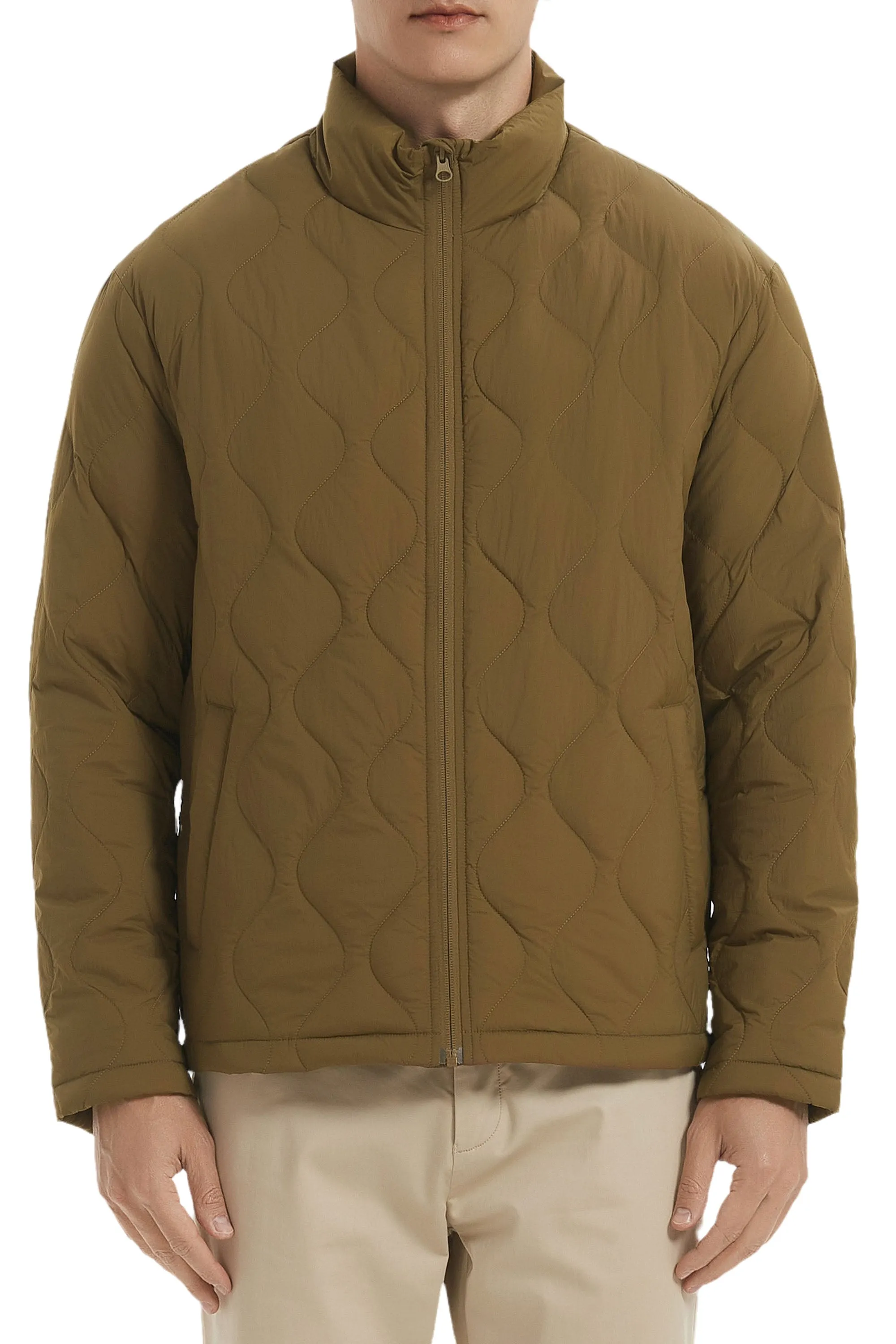 Lightweight Quilted Bomber Jackets Full Zip