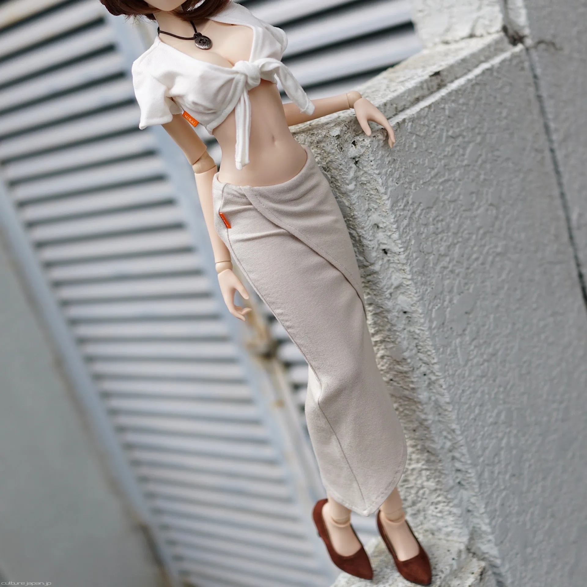 Long Tube Skirt (Beige)