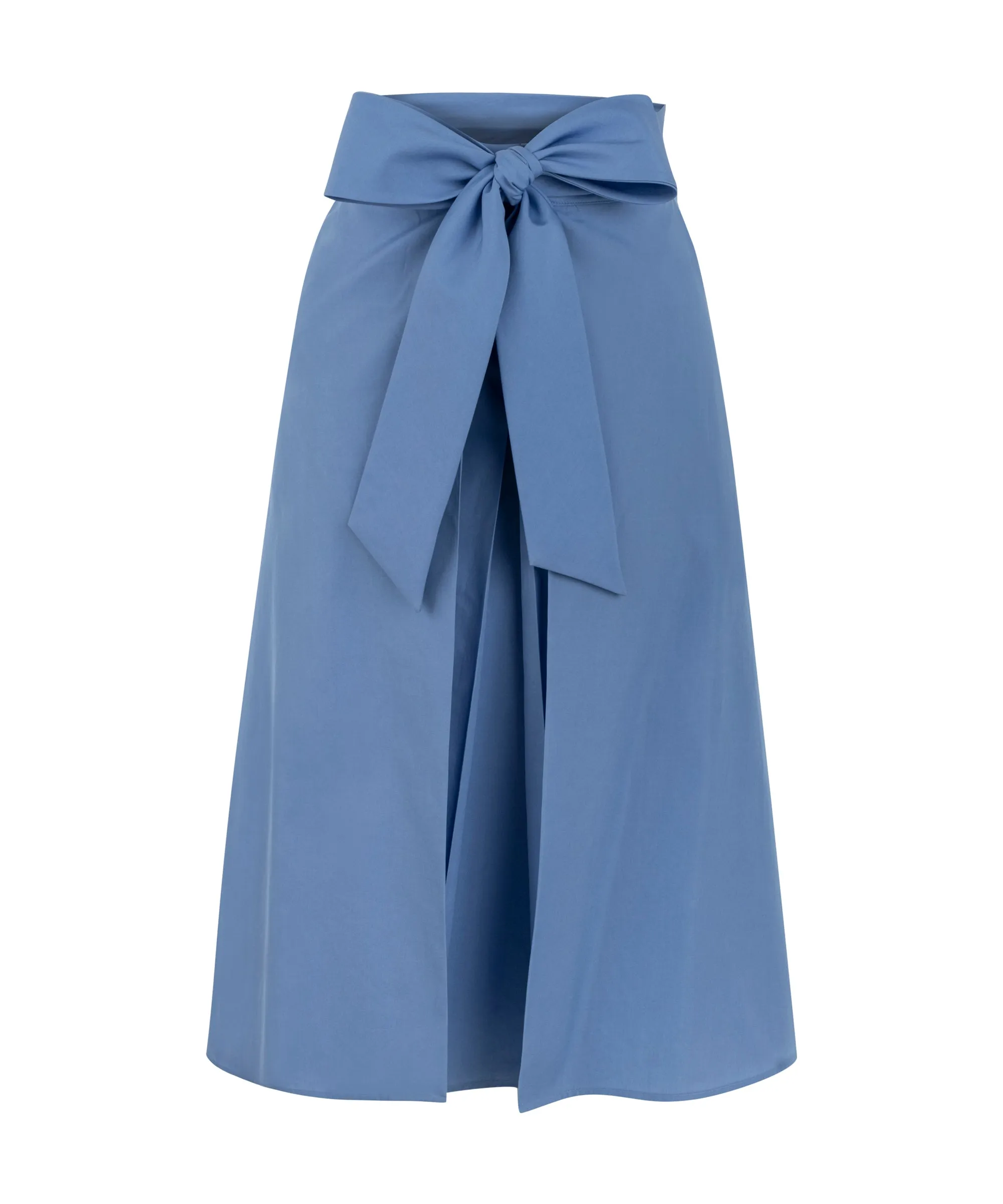 Machka Belted Poplin Belted Skirt Blue