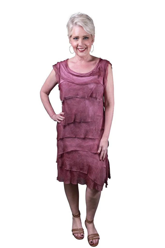 Mariana Silk Ruffle Dress (DT202)