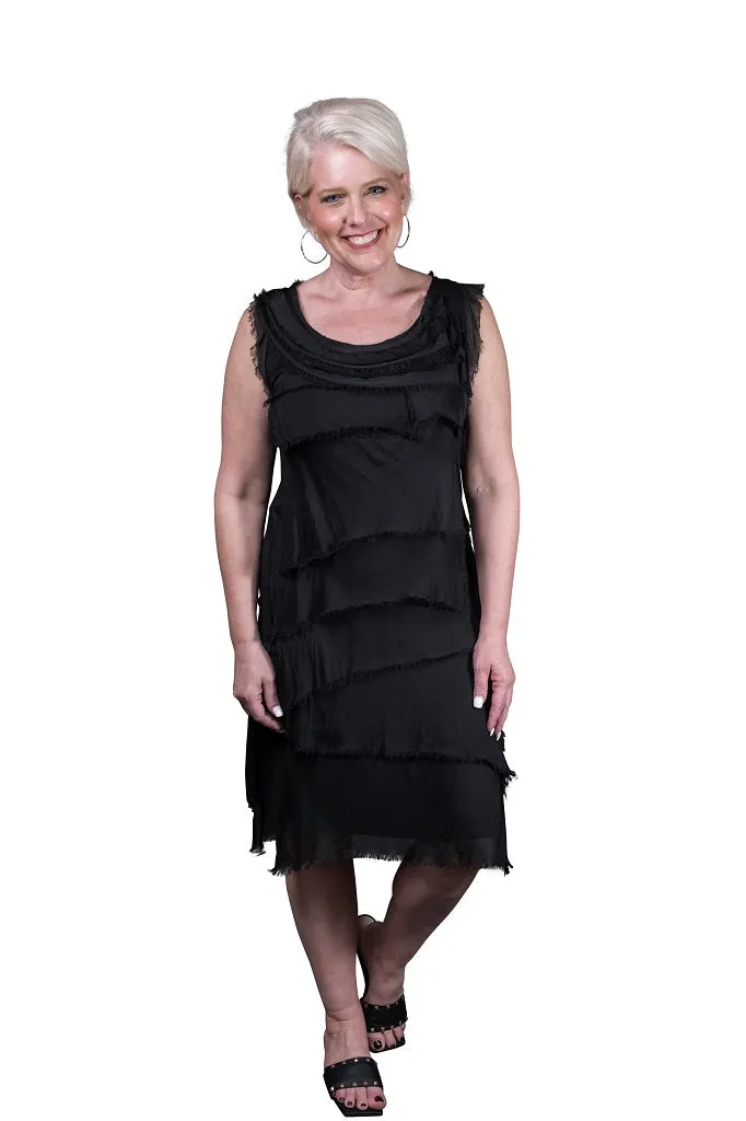 Mariana Silk Ruffle Dress (DT202)