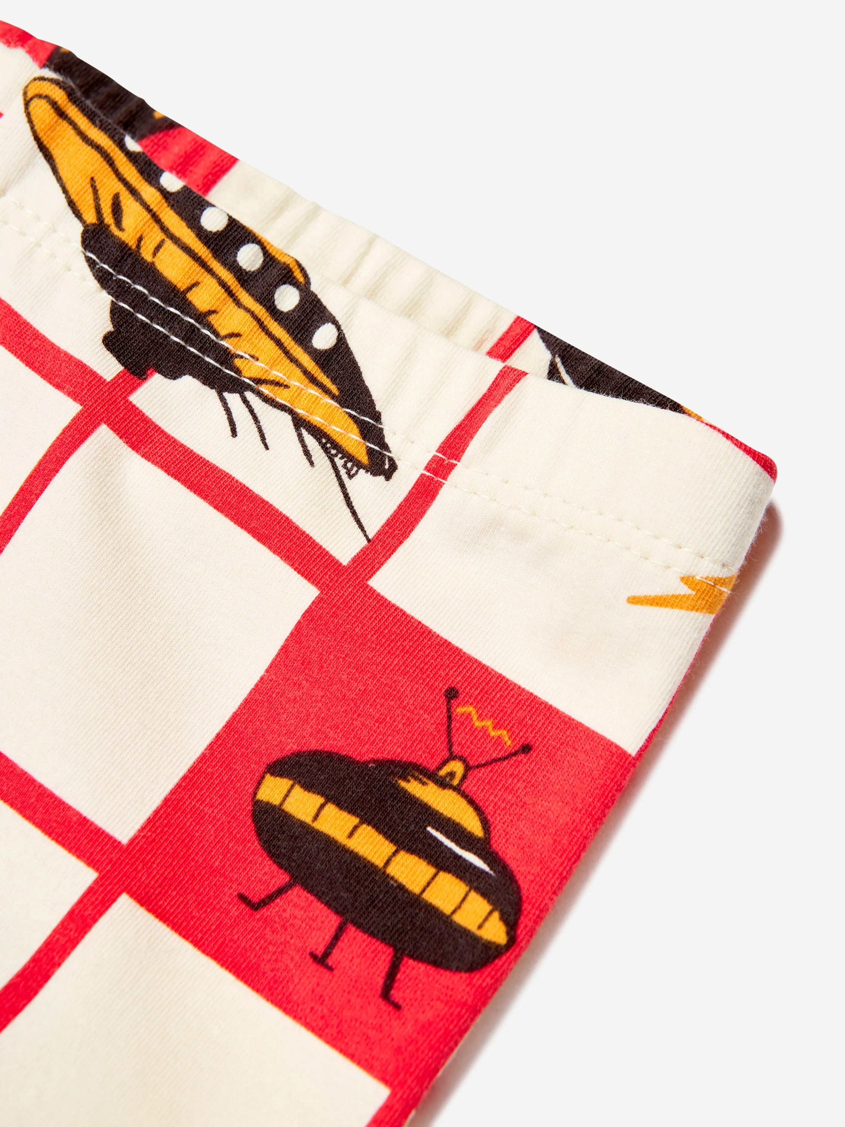 Mini Rodini Kids Organic Cotton UFO Leggings in Red