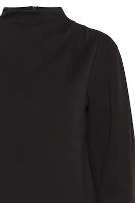 Naida LS Smart Top with Shoulder Pleat Detail