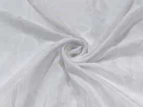 Pure White Plain Chinon Chiffon Fabric