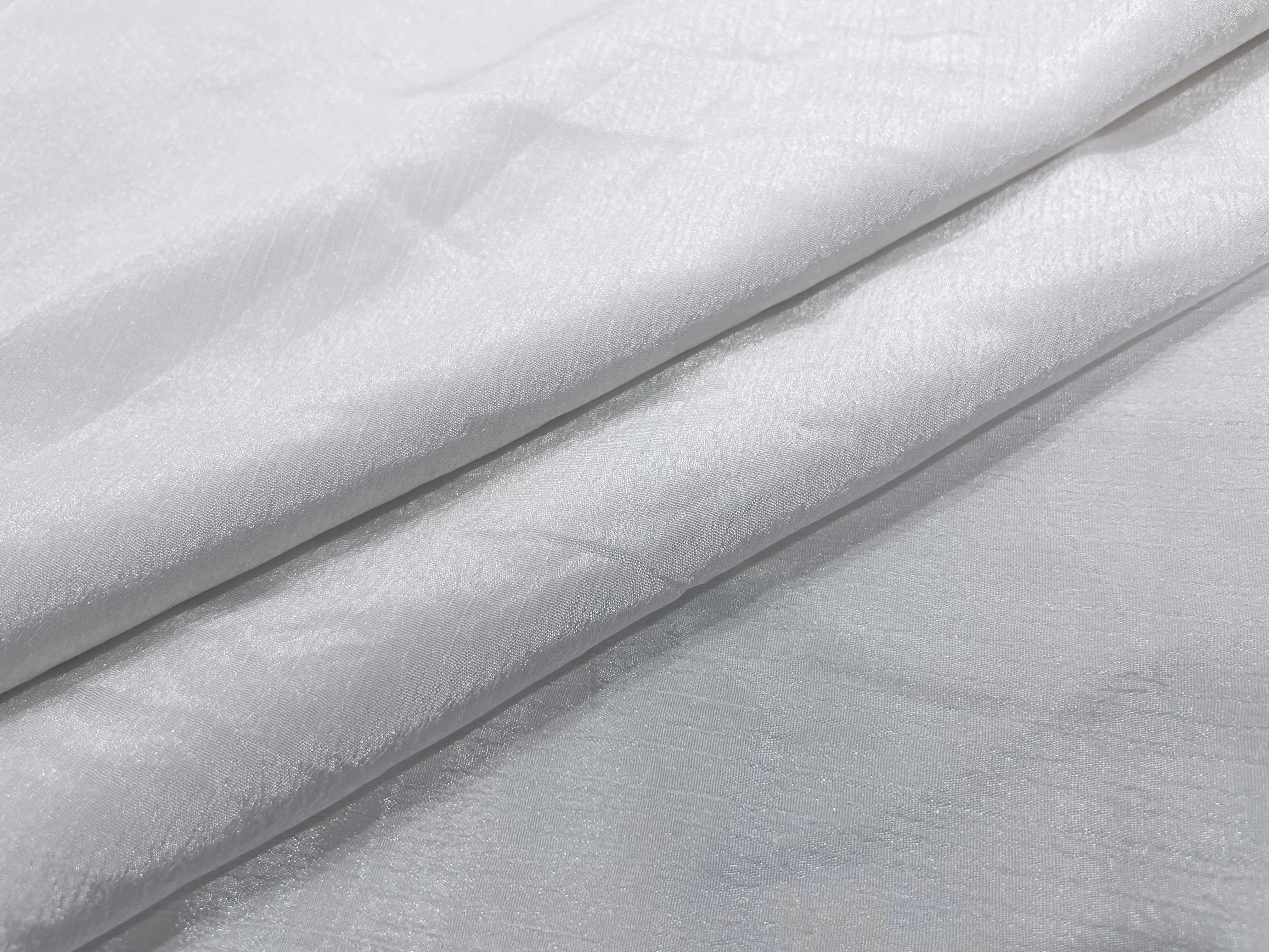 Pure White Plain Chinon Chiffon Fabric