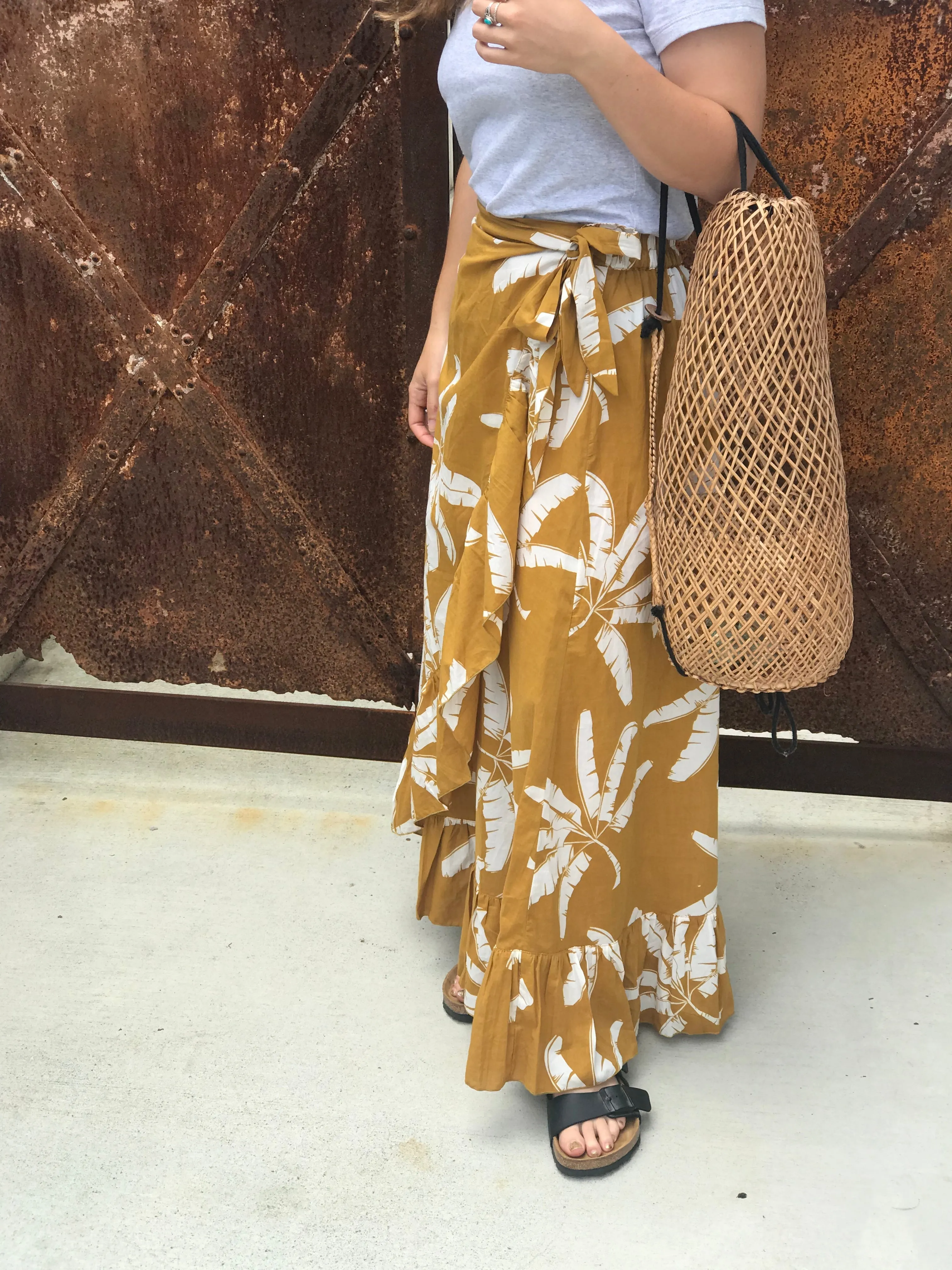 Queenie Skirt - Island Gold Print