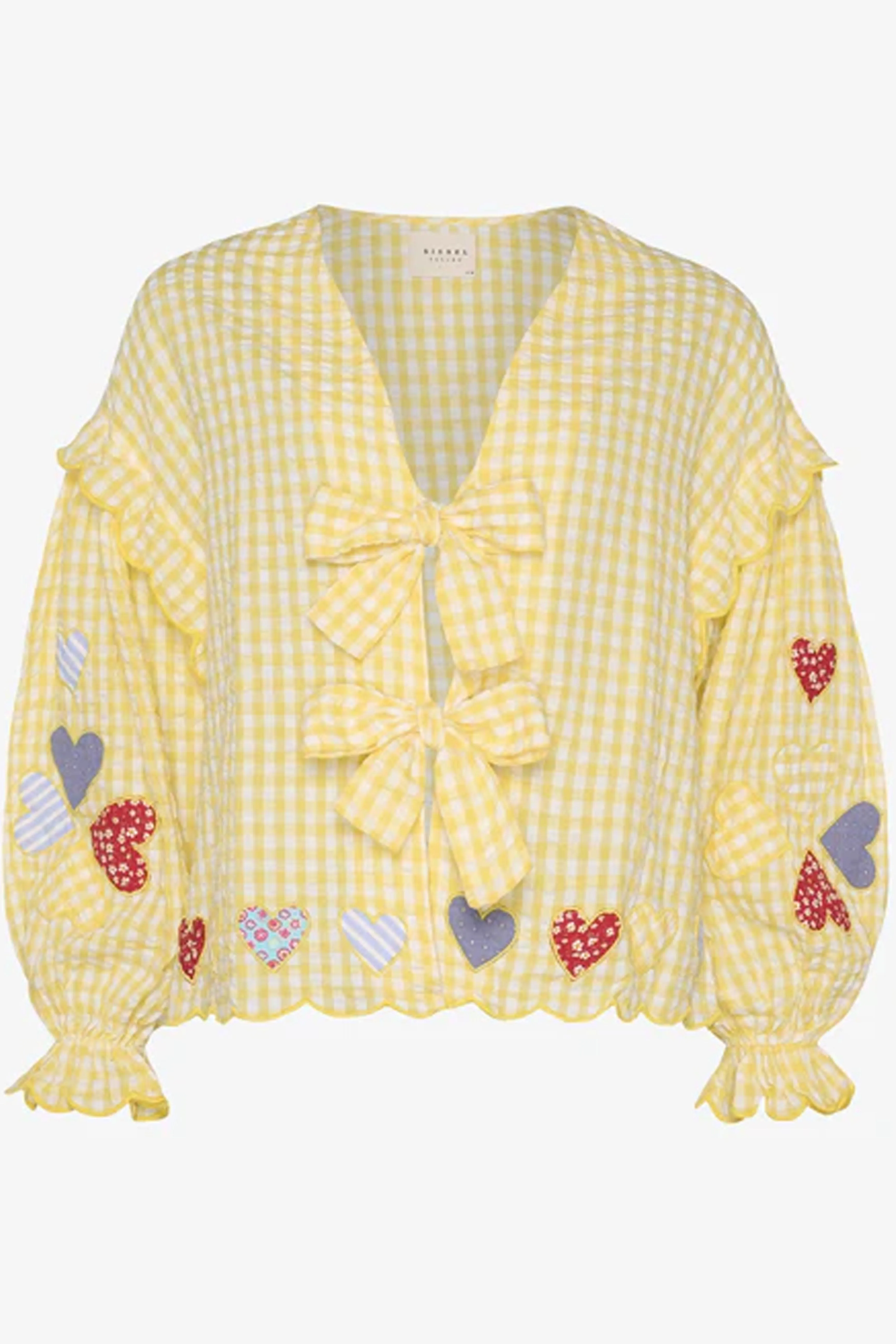 Sissel Edelbo Kamal Yellow Check Top