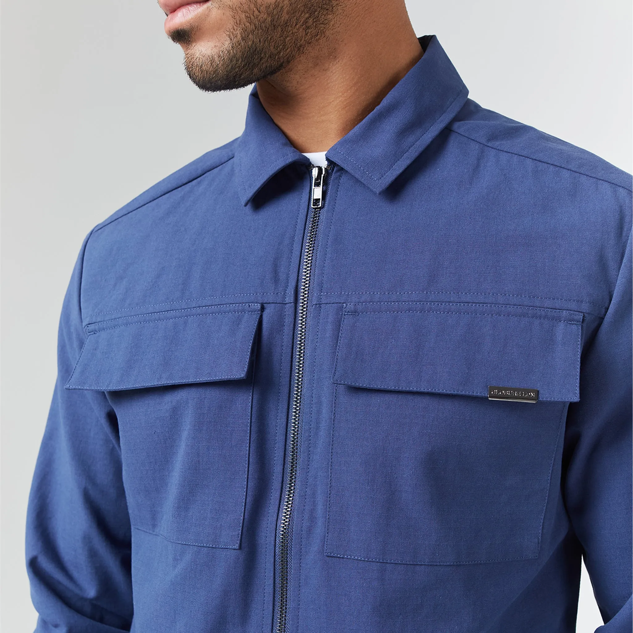 Smart Utility Overshirt | Blue