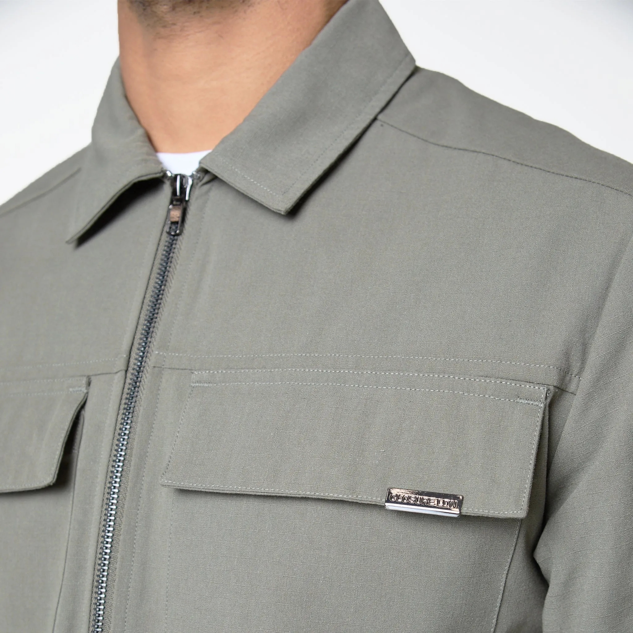 Smart Utility Overshirt | Olive