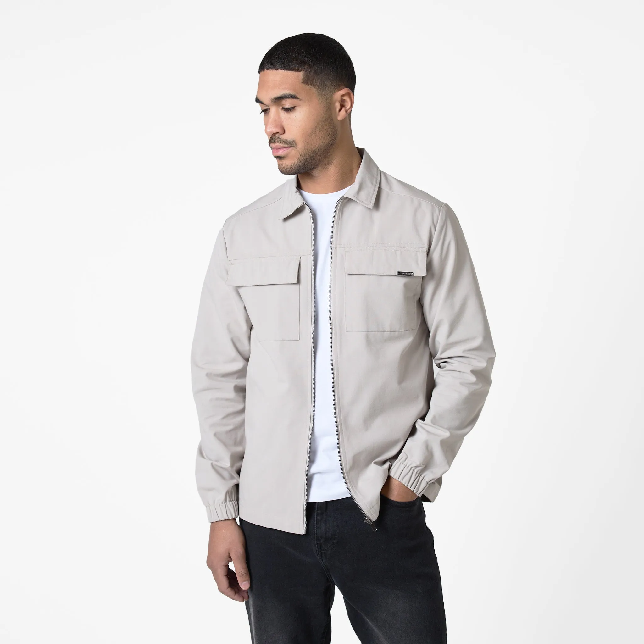 Smart Utility Overshirt | Stone