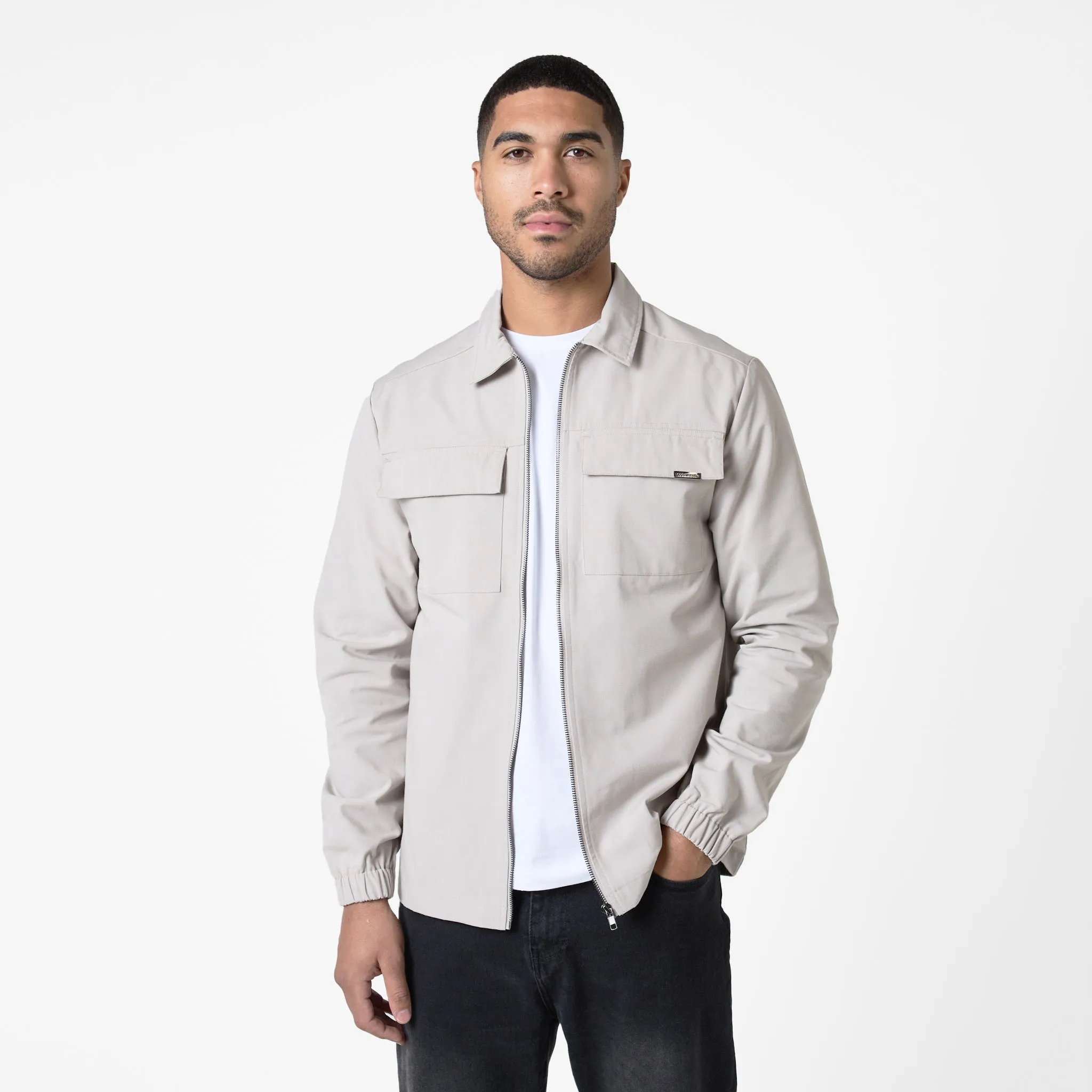 Smart Utility Overshirt | Stone