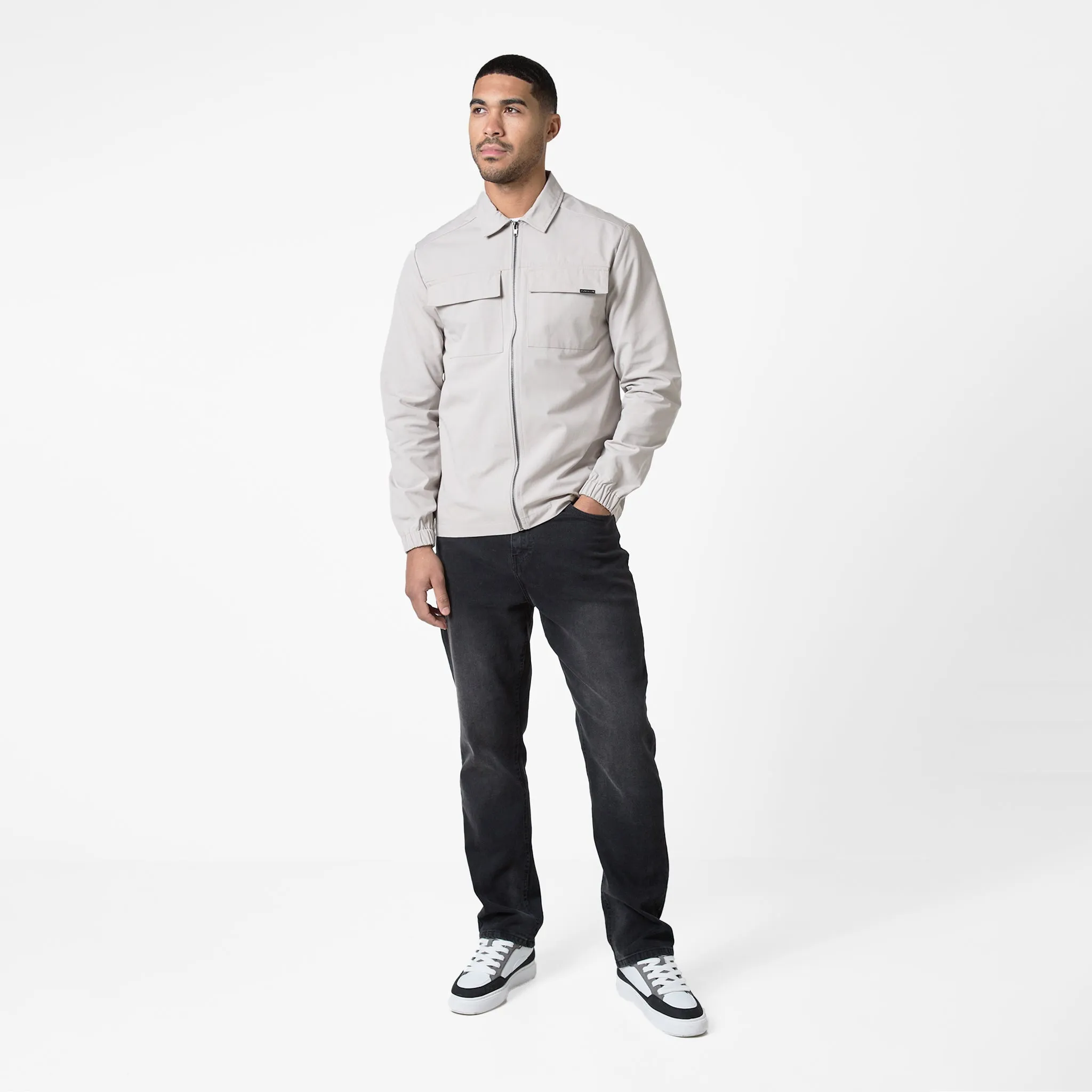 Smart Utility Overshirt | Stone