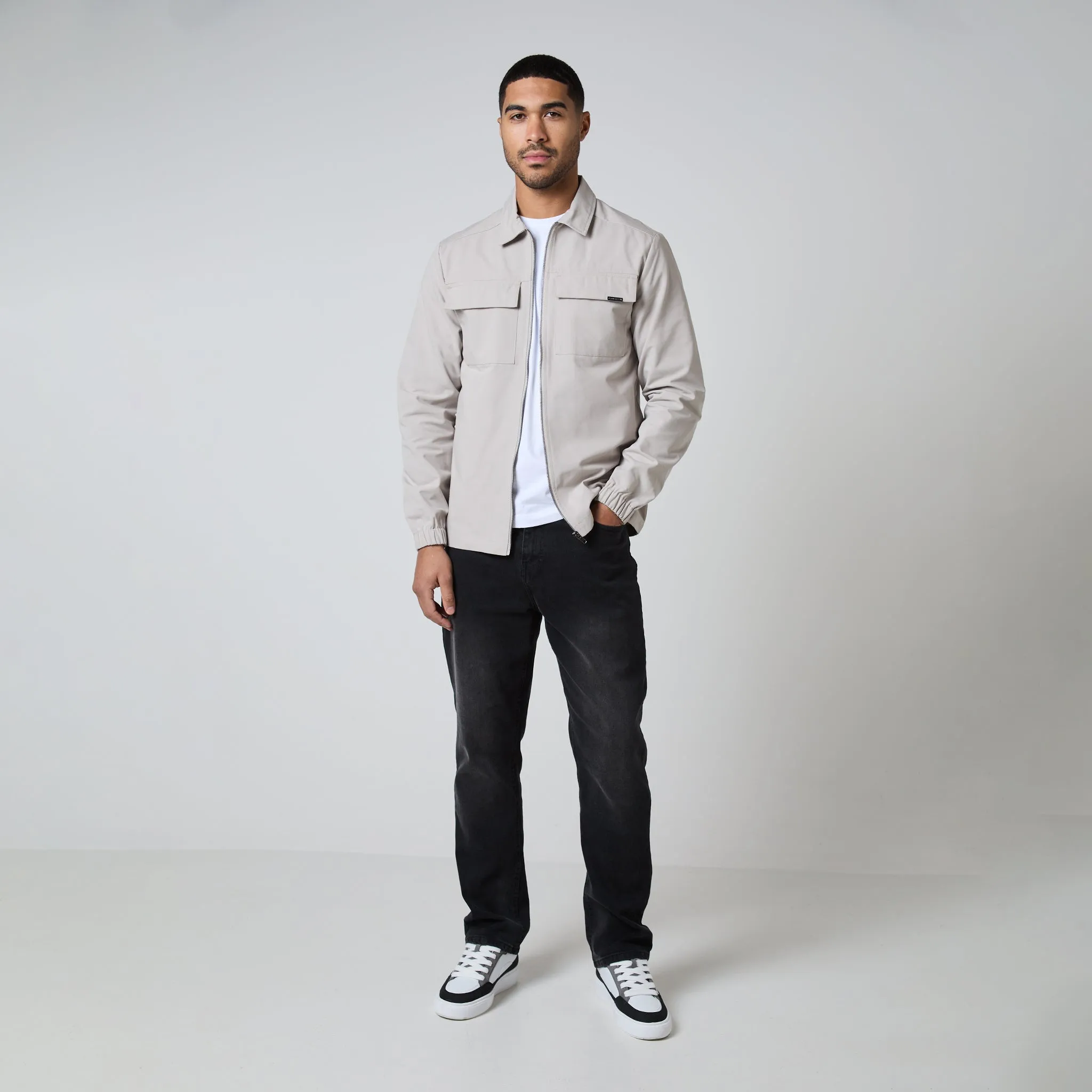 Smart Utility Overshirt | Stone