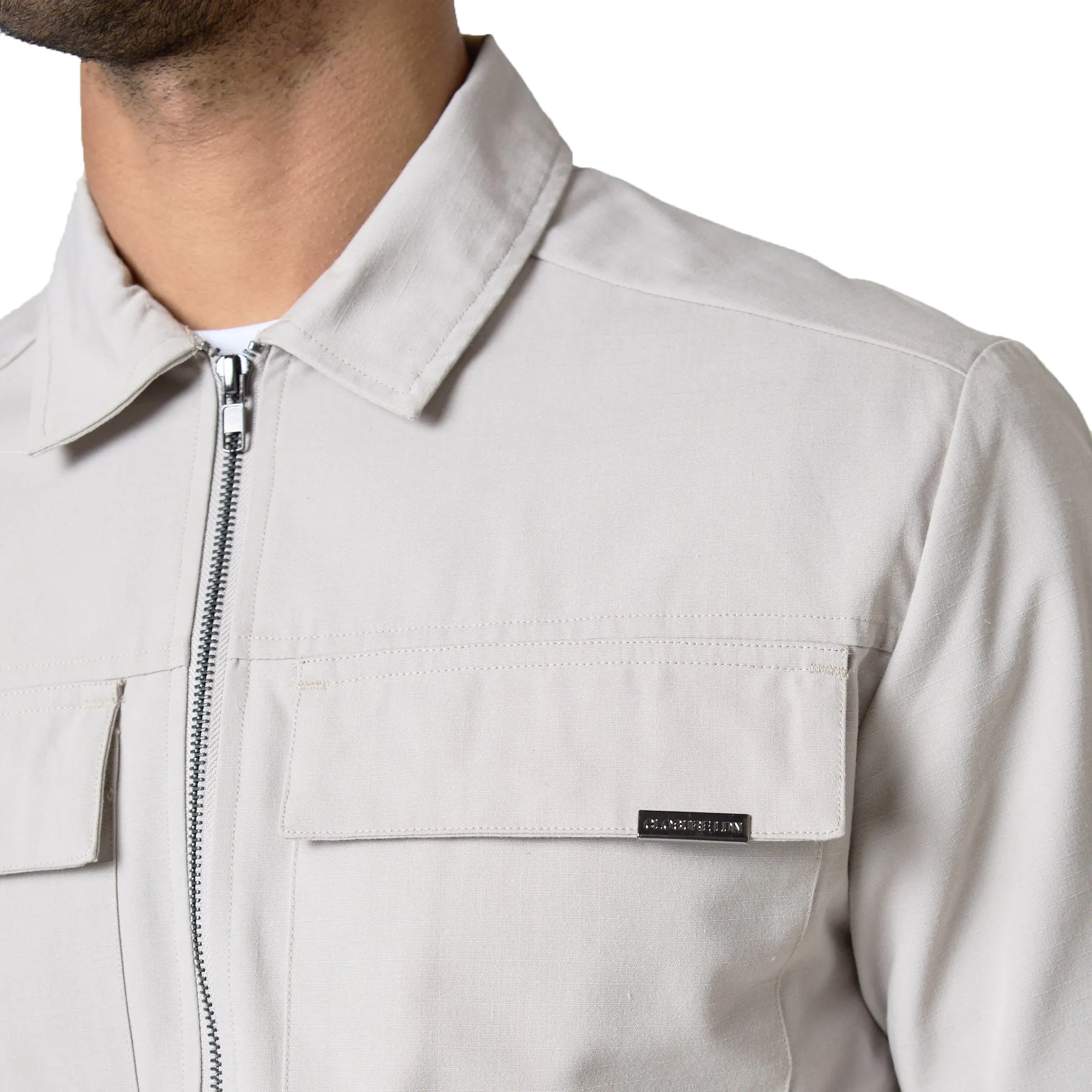 Smart Utility Overshirt | Stone