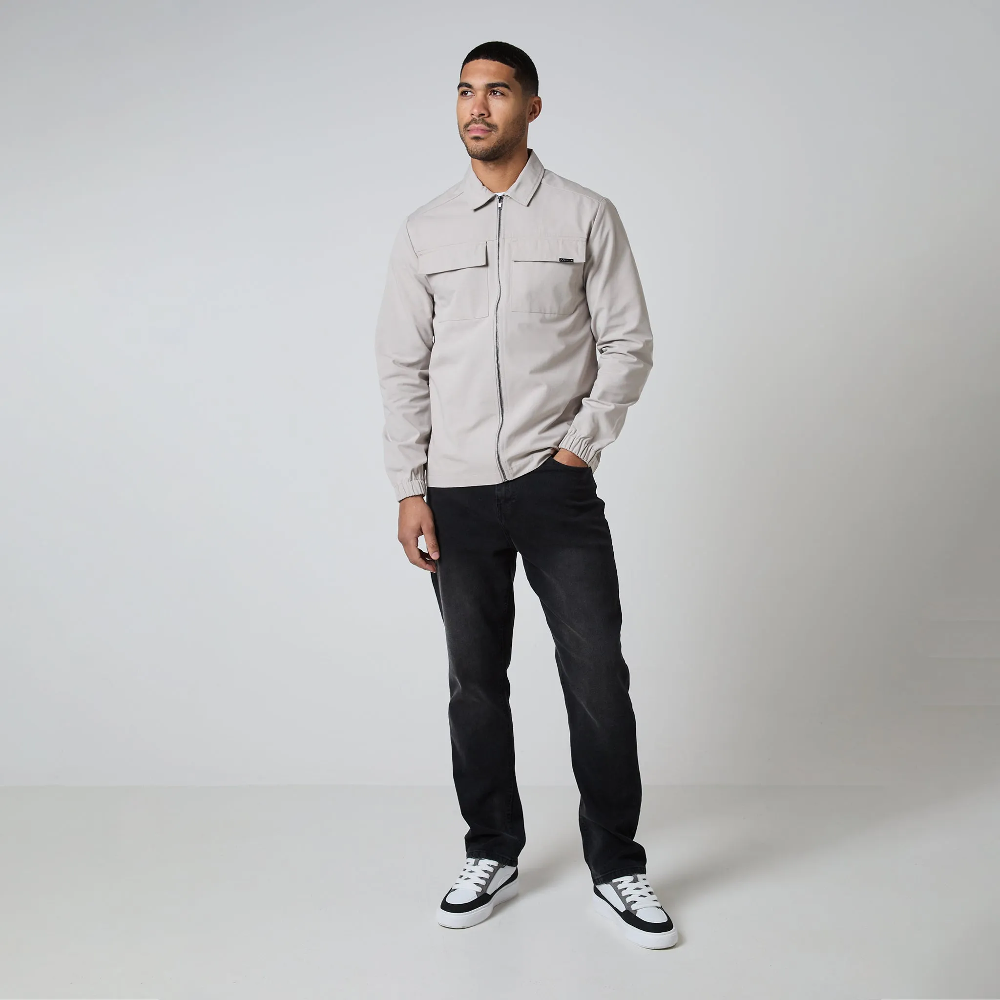 Smart Utility Overshirt | Stone